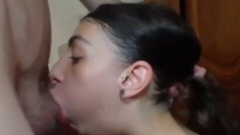 She is sucking the dick