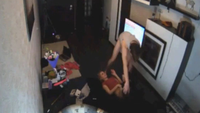 Bro and sis caught on IP CAM