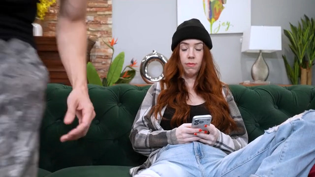 Lesbian sister is curious about brother’s dick
