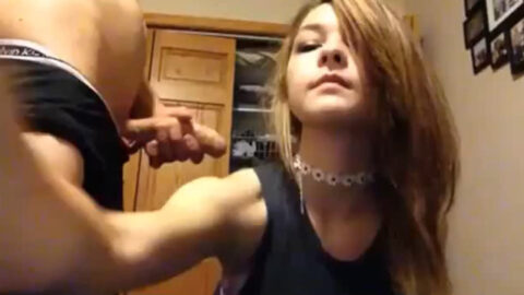 Sister gives blowjob to her own brother!