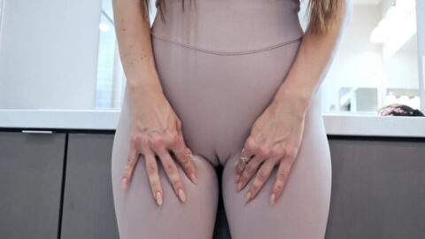 Mother in yoga pants