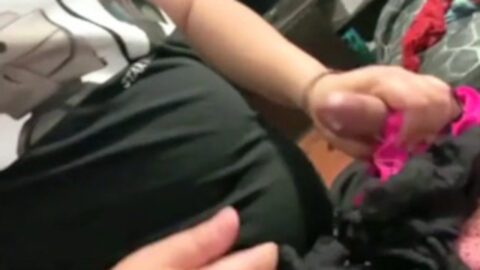 She is jerking off his own brother