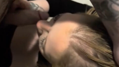 She gives blowjob