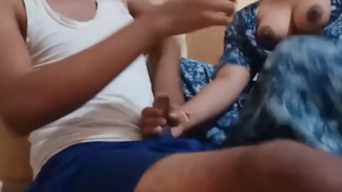 Real family handjob