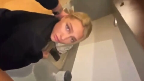 Amateur sister pinned against kitchen counter by her brother during taboo family sex
