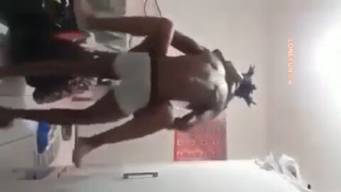 Amateur ebony brother and sister fucking while trying not to get caught by family